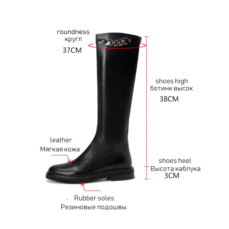Новые женские сапоги до бедра на молнии кожаные колена теплая обувь с круглым
