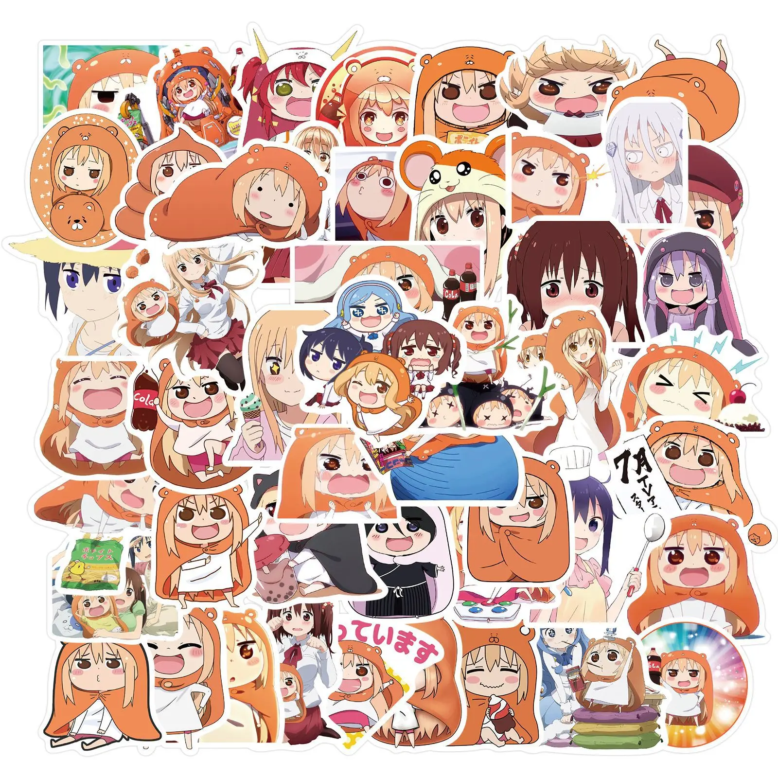 10/50 шт. Япония Himouto! Наклейки с героями аниме Умару-Чан Мультяшные милые женские