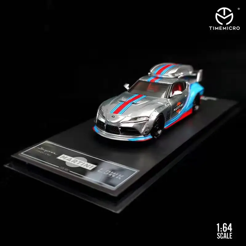 

Модель автомобиля 1/64 поп игрушки время микро Toyota Supra LB установка Martini сплав Diecat металлический коллекционный дисплей упаковка с чемоданом