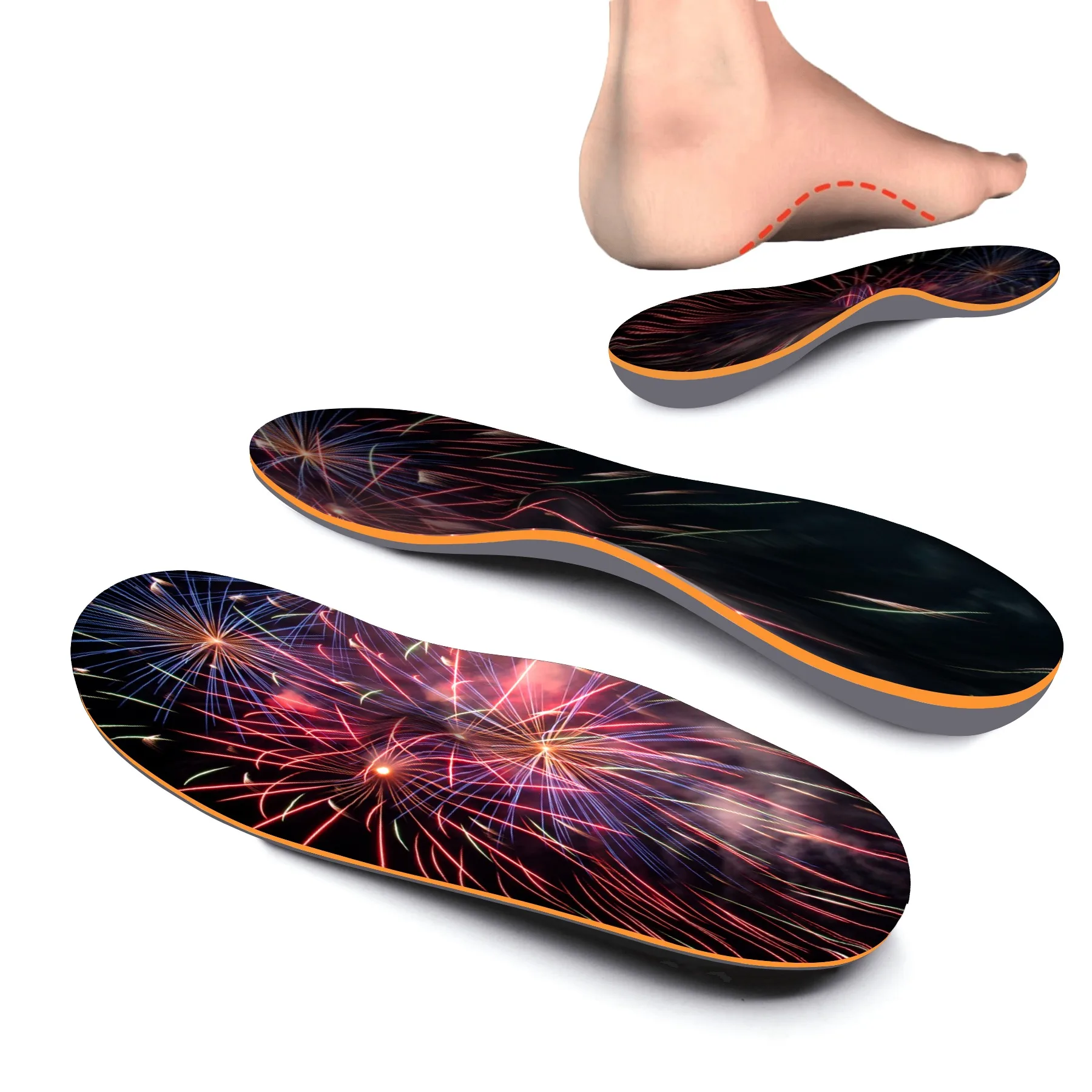 iFitna Insoles Metatarsal Arch Support Pad Orthopedic Sneakers Heel Bone Spurs Plantar Fasciitis Orthosis Cool Color System