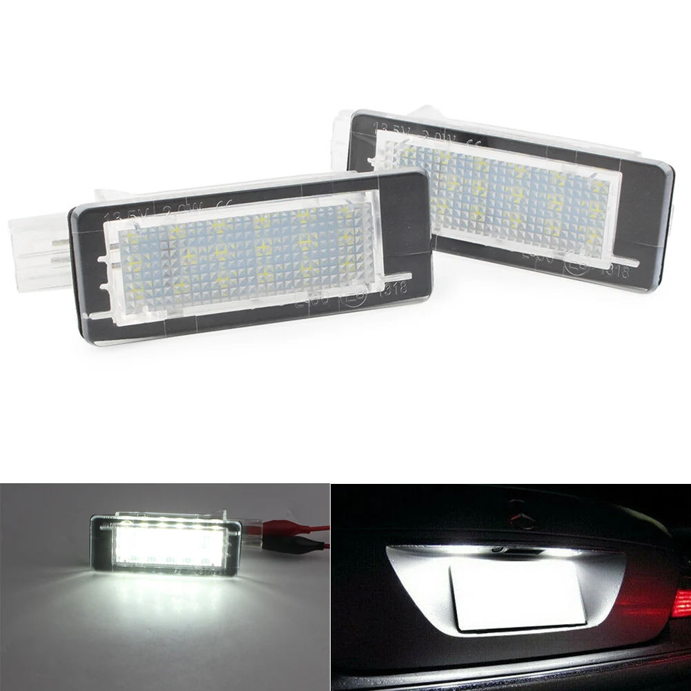 

2Pcs Car Number License Plate LED Light Lamp For Renault Dacia Duster 2010-2015 Espace MK4 Scenic 2003-2010