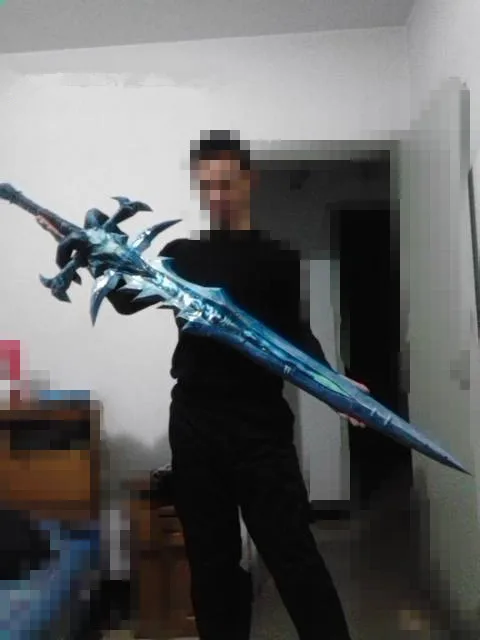 3D Paper Model Lich King Arthas FrostMourne Sword Weapon Finished Length 1.2m | Игрушки и хобби