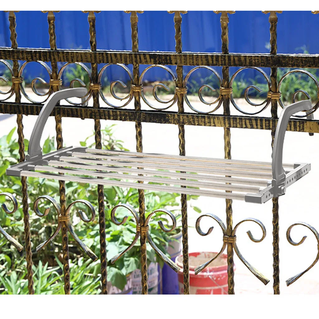 Складной радиатор балкон Крытая сушильная стойка складной одежда Airer сушилка s