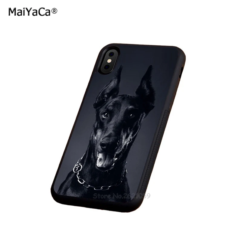 MaiYaCa Doberman pinscher dog Мягкие силиконовые чехлы для телефонов apple iPhone 11 pro max 5s SE 6 6s 7 8 plus XR
