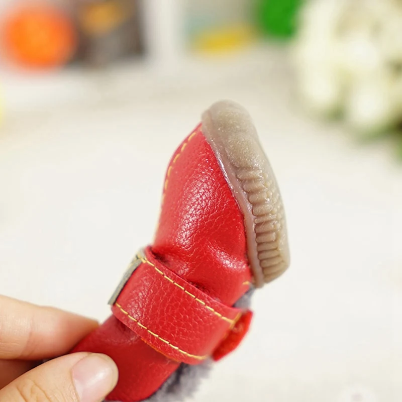 4 шт./компл. зимние супер теплые ботинки собаки любимчика Водонепроницаемый