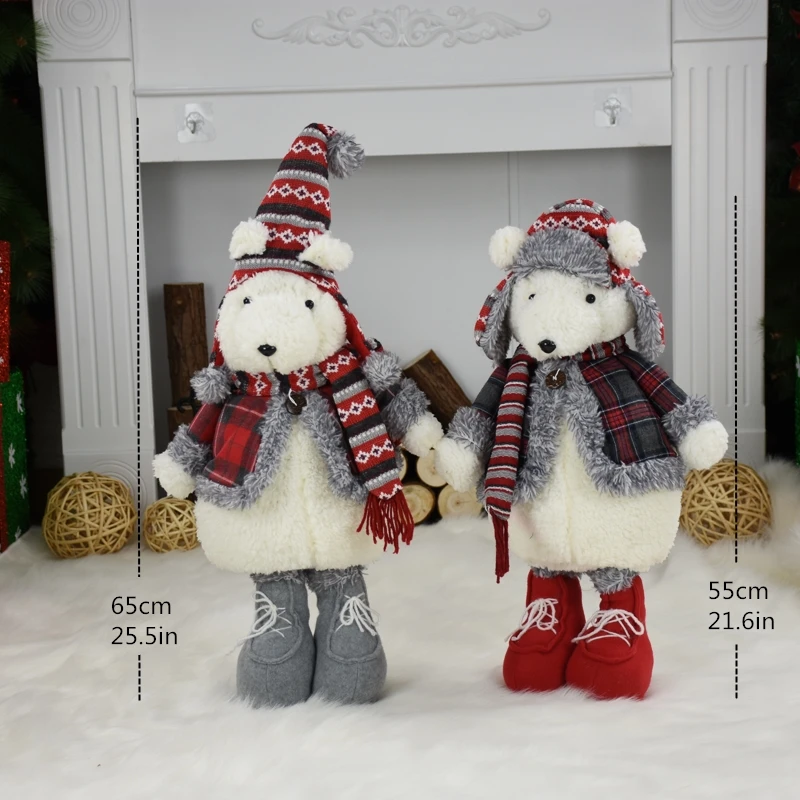 Natal куклы мышки adornos de navidad Рождественская фигурка медведь рождественские украшения для дома Счастливого Рождества подарок на год для детей