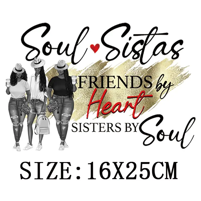 Нашивки Sister By Soul для одежды Черная Женская термо наклейка на одежду сделай сам A