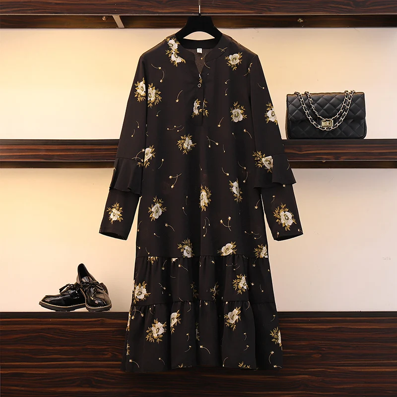 Модное Стройное женское весеннее платье больших размеров 2019 г. | Женская одежда