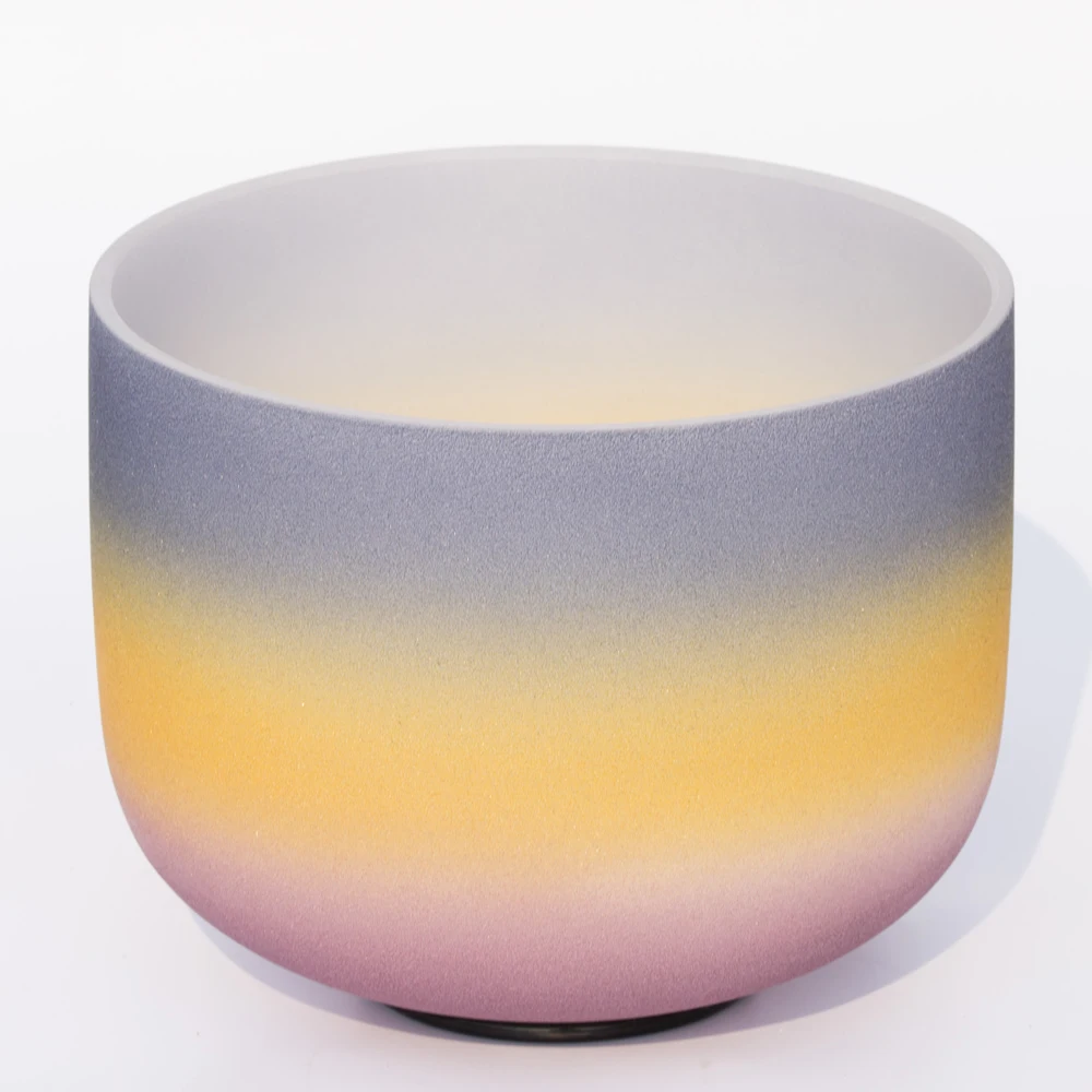 8 дюймов Note A третья чакра радужного цвета матовая кварцевая Хрустальная Поющая