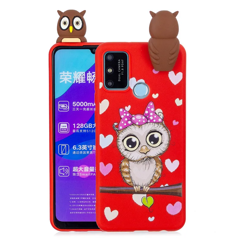 Мягкий ТПУ чехол 3D для Huawei Y5p 2020 милая панда единорог Honor 8 9 10 Lite 9A 8A 10i 8X 9X 9S 8S 7S |