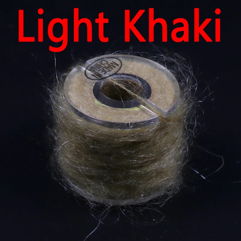 Light Khaki Bimoo 1 Катушка Nymph Scud муха Связывание Dubbing Line Dub для рыбалки муха Материал корпуса розовый серый оливковый оранжевый и т. Д - Цвет: Light Khaki