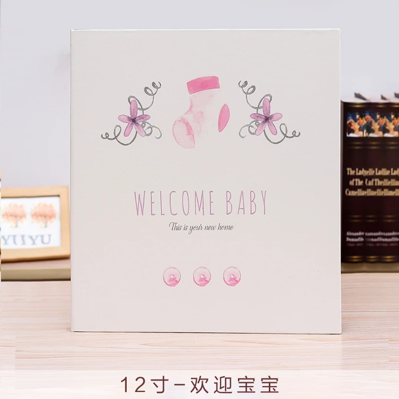 Кожаный фотоальбом PA38 для записи роста младенцев и детей сделай сам семейный