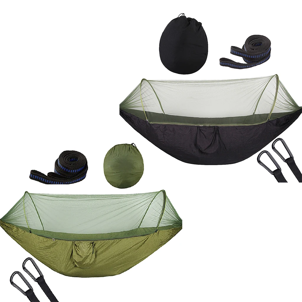 2 шт. открытый гамак подвесная кровать с москитной сеткой Кемпинг качели дерево