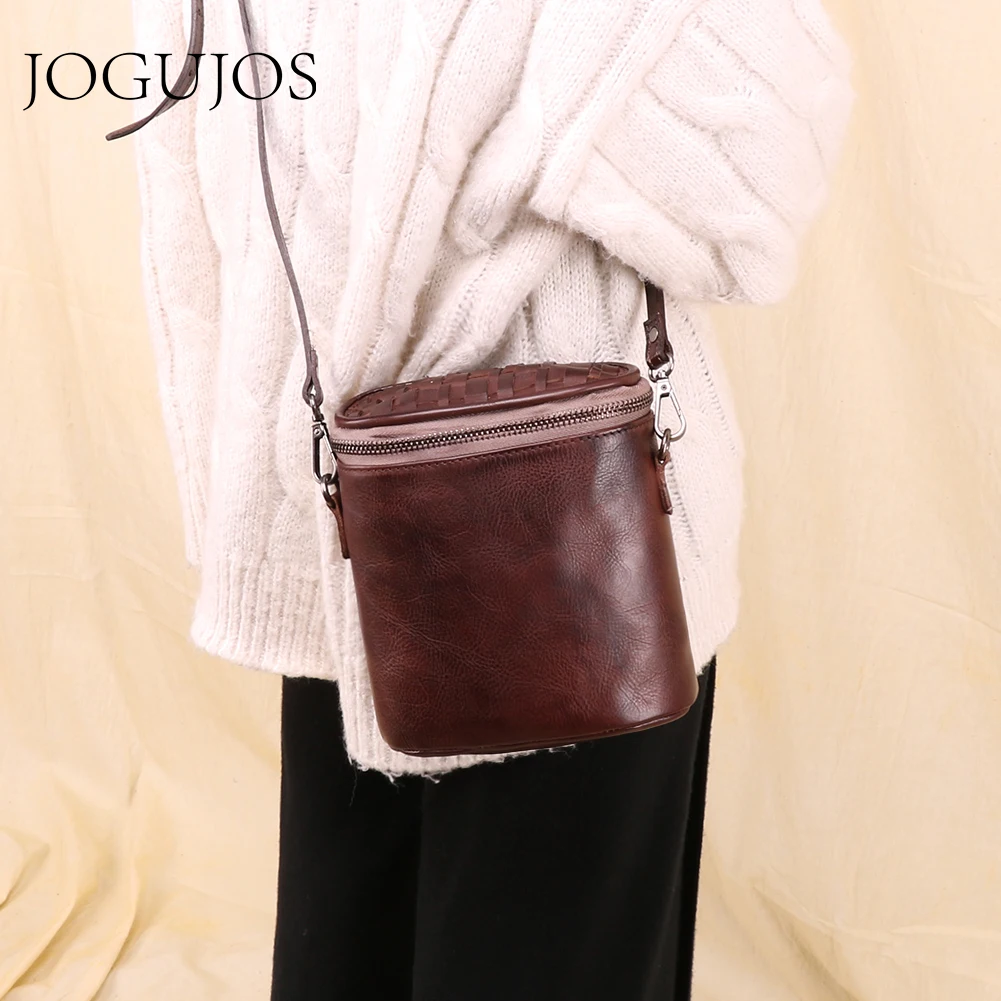 JOGUJOS женские сумки через плечо из натуральной кожи женская сумка ведро модные Bolsos