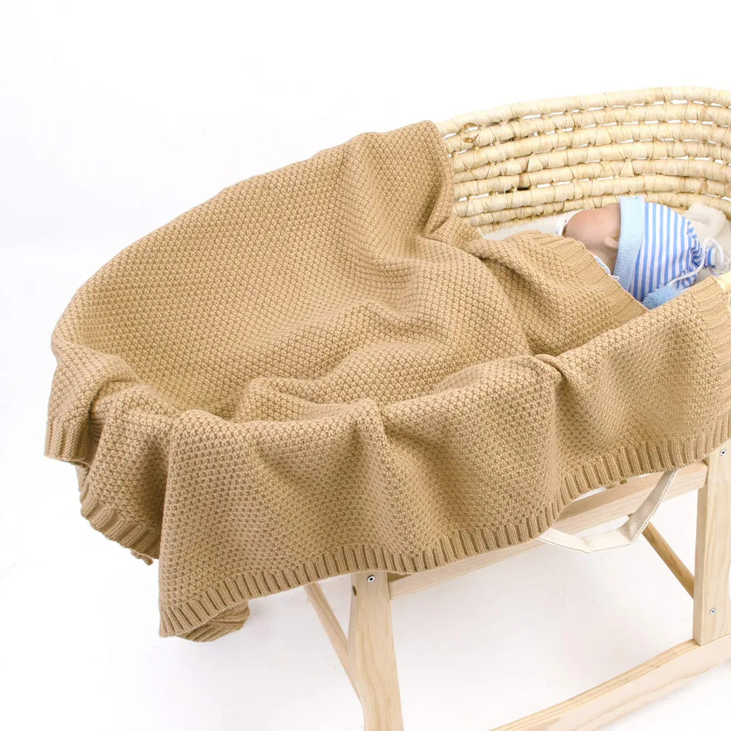 1Pc Muslin Baby Knitted Soft Newborn Blankets Swaddle Wrap Stroller Infant sleepsack Bedding Quilt Play Mat#g4 | Мать и ребенок