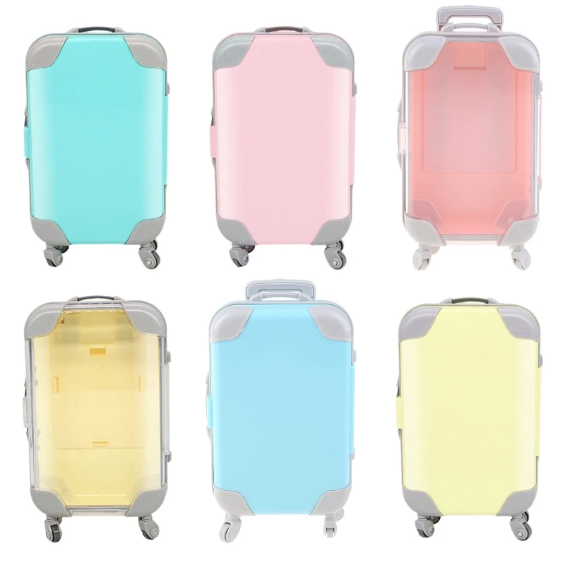 Мини чемоданчик для упаковки накладных ресниц-троллейбусов Simulation Luggage Storage Dolls Travel Suitcase Packing Case