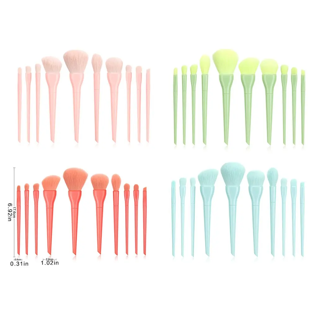 

10pcs Luxury Makeup Brushes Sets For Foundation Powder Blush Eyeshadow Concealer Lip Eye Makeup Brush Cosmetics Beauty Tool