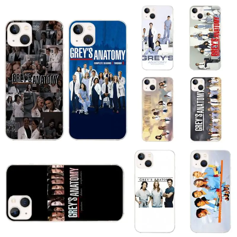 

Grey's Anatomy Phone Case Transparent For Iphone XR 11 12 13 Pro X XS Max 6 7 8 6s Plus SE2020 Silicone Soft