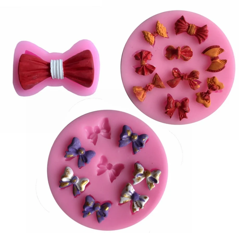 

Fondant Silicone Mold Mini Bowknot Collection Cake Decoration Chocolate Clay Mold-set