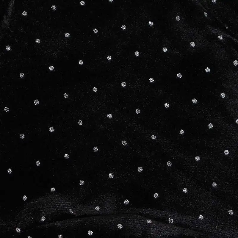 

Diamond Velvet Ladies Winter Hollow Sexy Pleated Dress 2021New Ladies Irregular Party Banquet Long Sleeve Dress bing XL