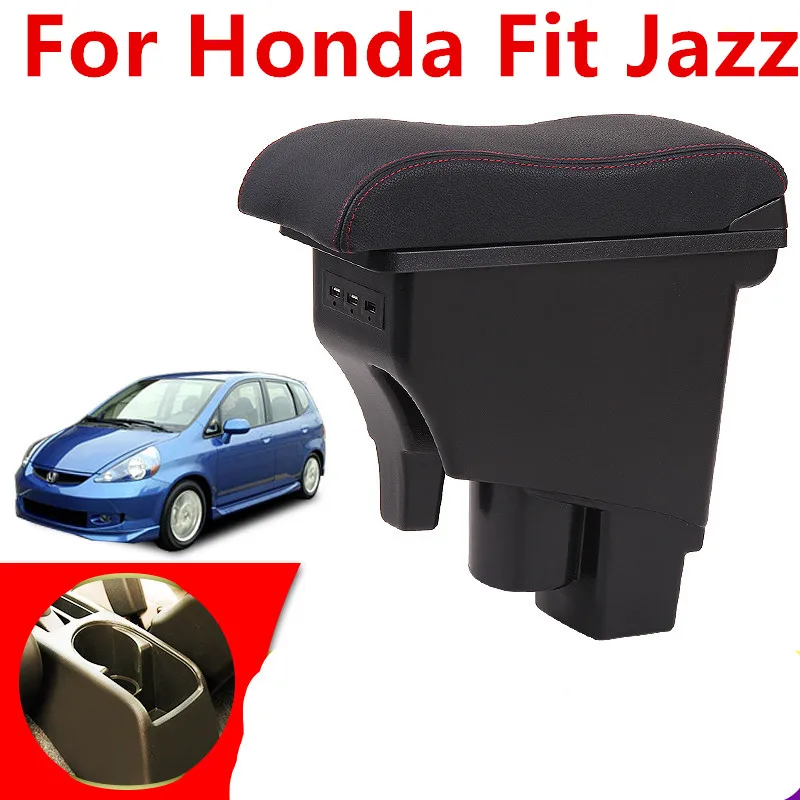 Для Honda Fit Jazz подлокотник коробка USB интерфейс 2002 2007|Подлокотники| |
