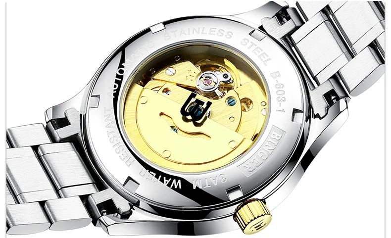 

Men's Watch BINGER 603B Automatic Mechanical Watch Classic Series Business Casual Waterproof Luxury New Style Watch 2020