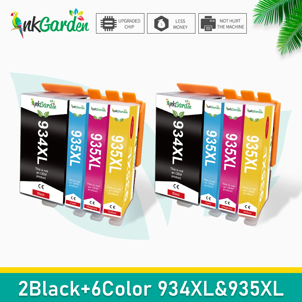 

8 Pcs compatible with For HP 934 XL HP 935 XL ink cartridge For HP 934 935 Latest chip For Officejet 6835 6812 6815 6820 Printer
