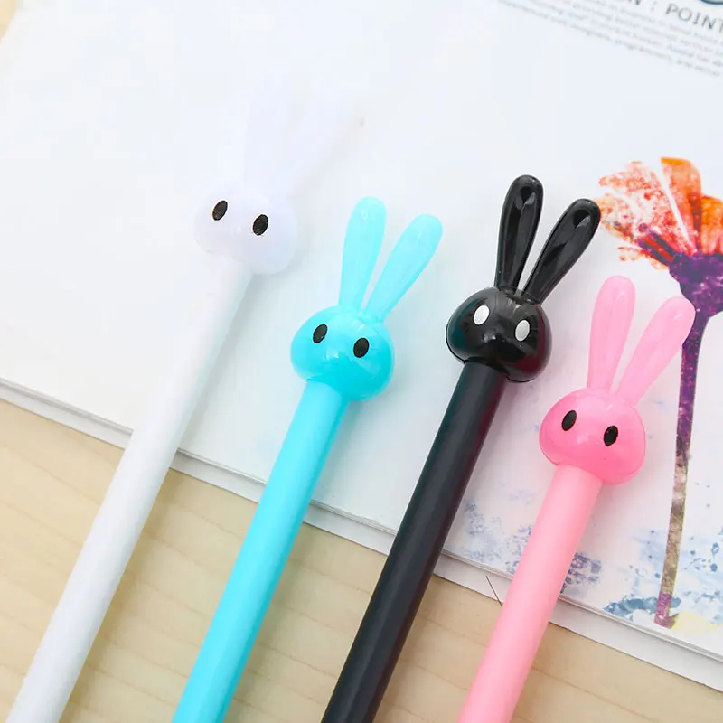 12 шт. Kawai корейский Кролик гелевая ручка Kawaii забавные аниме милые офисные