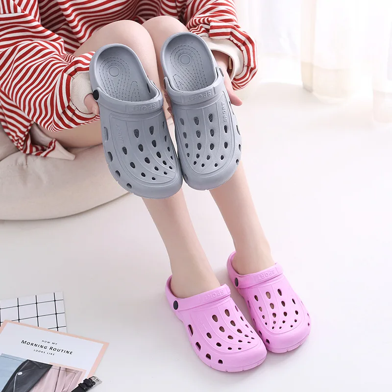 Сандалии с дырками Мужская обувь Женские сандалии сабо zapatos de hombre croc Туфли