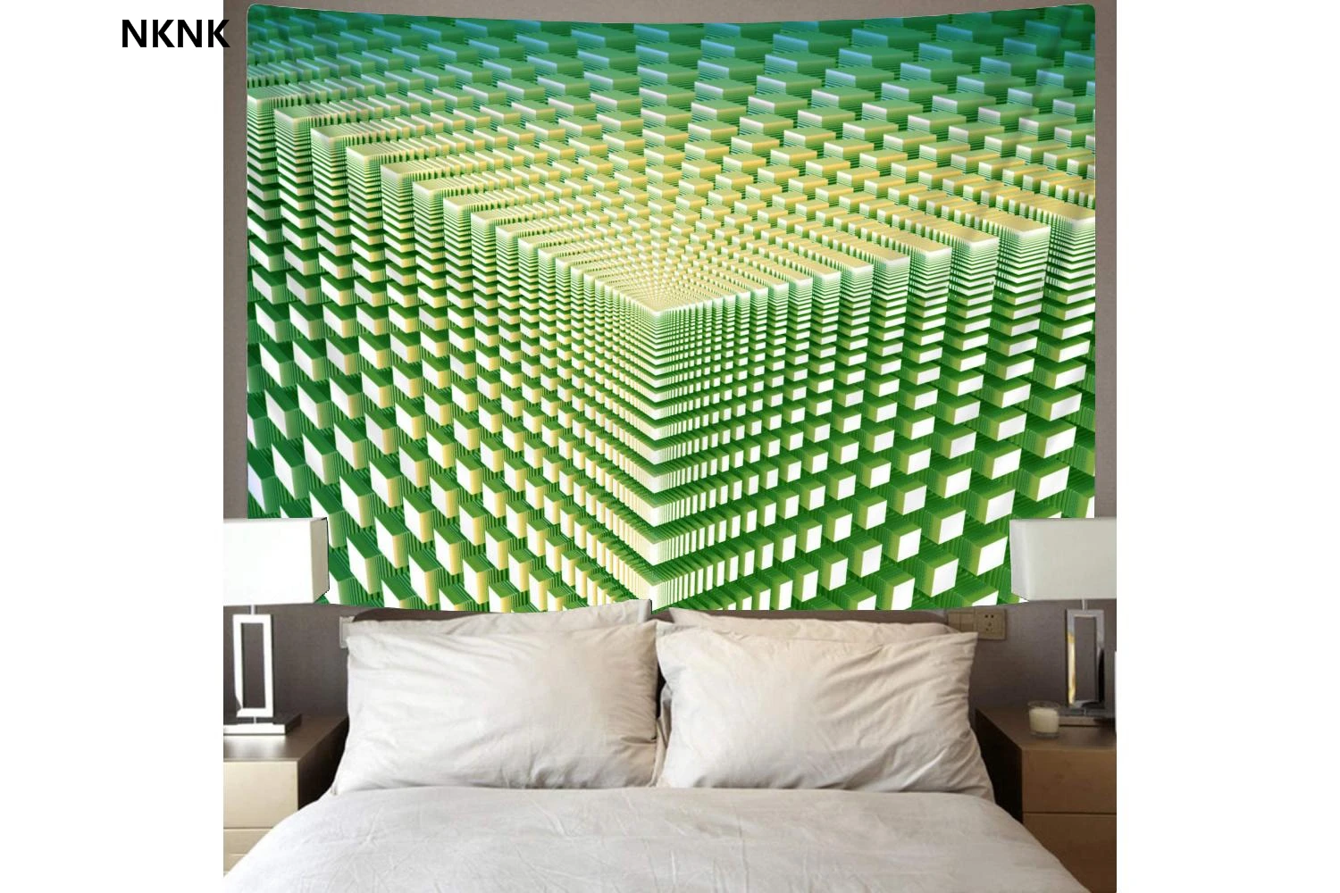 

NKNK Brand Geometric Tapestry Psychedelic Tenture Mandala Vortex Rug Wall Green Wall Tapestry Wall Hanging Mandala Witchcraft