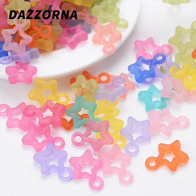 

50/100/150Pcs Mixed Acrylic Spacer Beads Charm Five-Pointed Star Shape Loose Beads For DIY Jewelry Making Bracelet Necklace