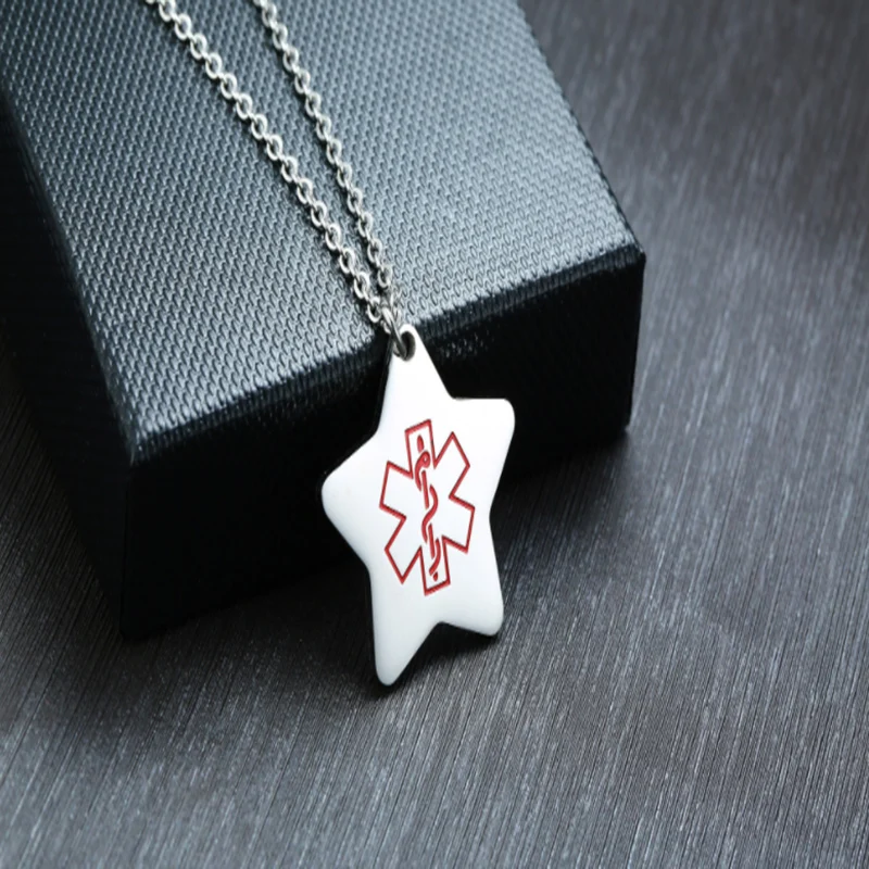 Модная блестящая подвеска в виде пятиконечной звезды из титановой стали 2021