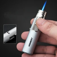 honest portable inflatable pen small flamethrower high temperature resistant bluefire compact windproof igniter cigar lighter