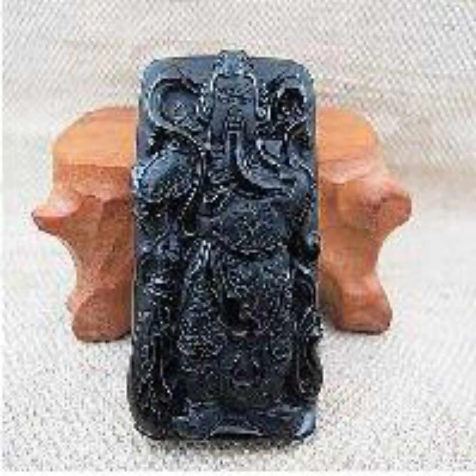 

Natural Obsidian gemstone beads Guanyu pendant necklace gift National Style Wrist Emotional Bless Glowing Beaded Meditation