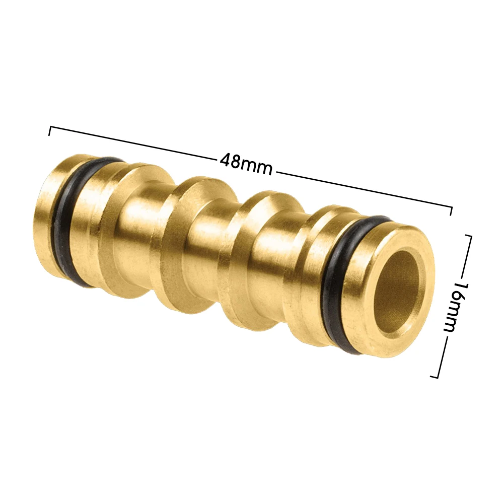 

Garden Hose Quick Connector Brass Bidirectional Connector Leakproof 2-Way Hose Repair Tool For Garden Agriculture Irrigation