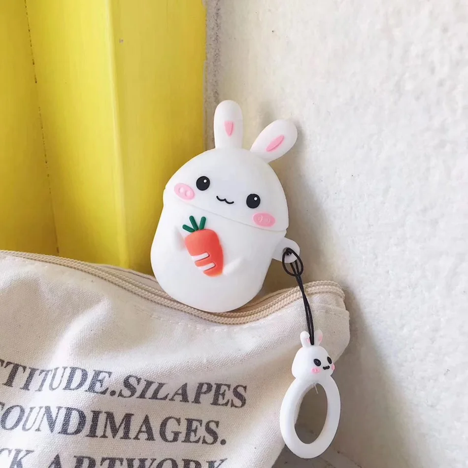 3D чехол для наушников s для AirPods чехол с милым мультяшным изображением бутылки молока для Apple Airpods Защитная крышка для Earpods чехол для наушников кольцевой ремешок - Цвет: 905