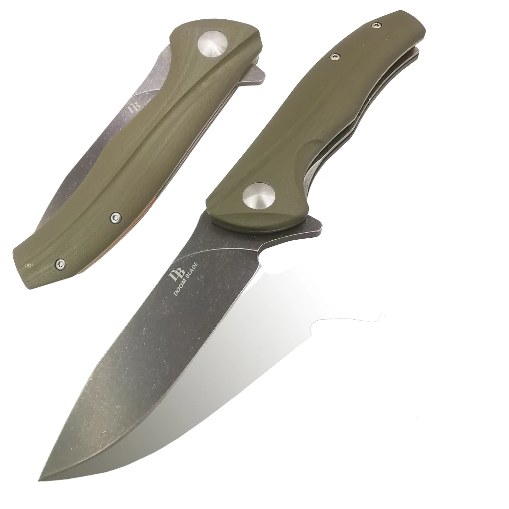 12 шт./лот 60 61HRC D2 складной нож G10 Ручка для мытья камня острый охотничий походный