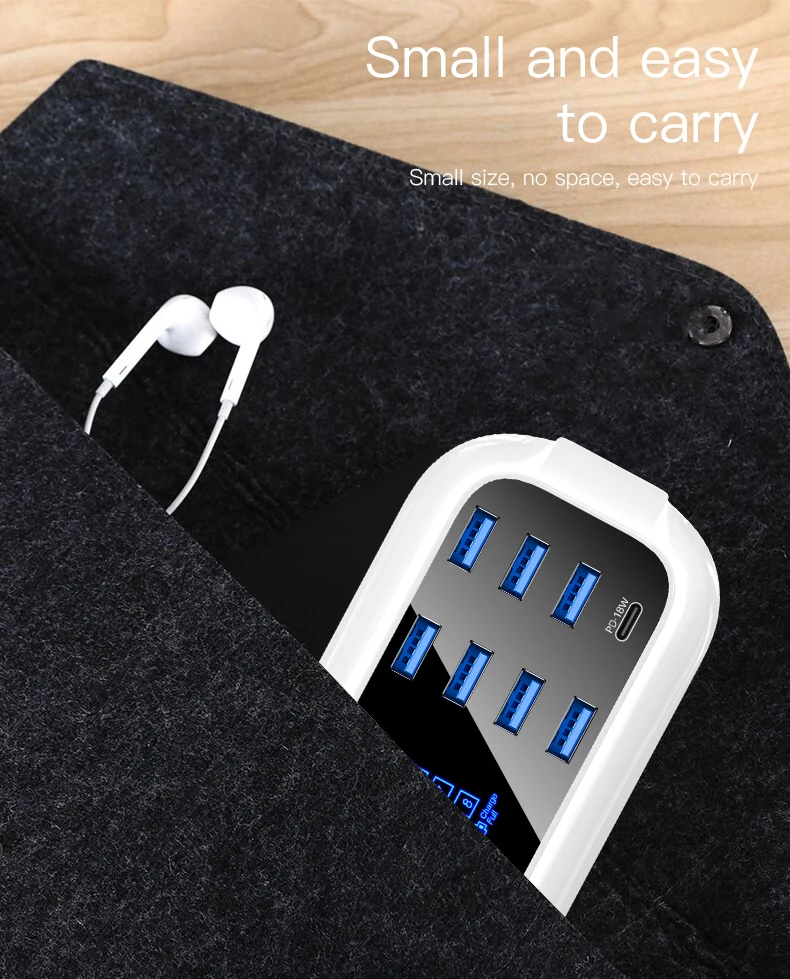 

HKHUIBANG Usb Pd Charger QC 4.0 3.0 For IPhone 11 8 X XS /Xiaomi /Samsung S10 Phone Charger Station Mobile Phone Accessories