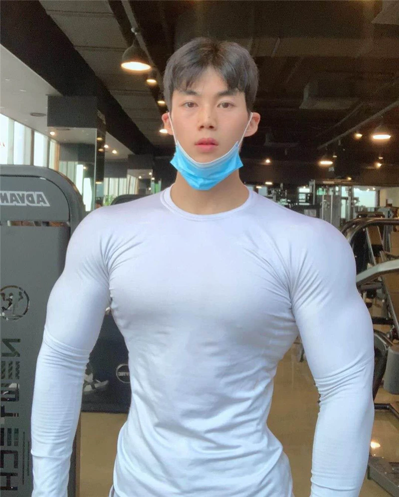 Футболка мужская Спортивная с длинным рукавом компрессионная рубашка для бега и