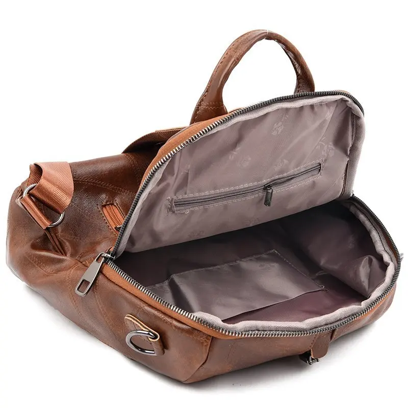 

2021 luxury new PU design ladies backpack waterproof large capacity outdoor travel travel essential storage bag mobile phone bag