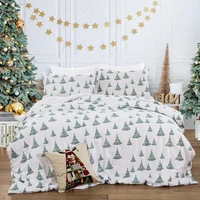 christmas tree bedding set green color duvet cover queen sizes single twin double king size home textiles 3pcs dropship