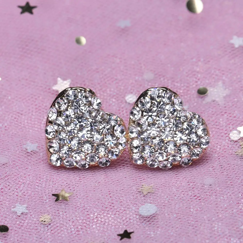 Женские блестящие серьги-гвоздики CARTER LISA с прозрачными кристаллами в форме