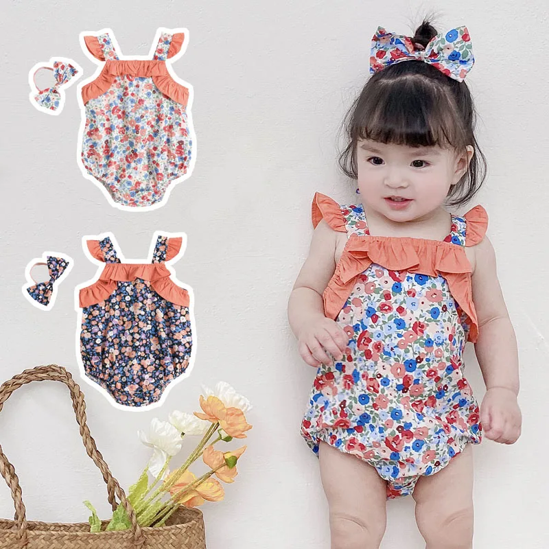 

Baby Girl Romper Newborn Overalls And Jumpsuits Summer Causal Clothing Cute Fashion Floral Babysuits Infant Cotton Costume