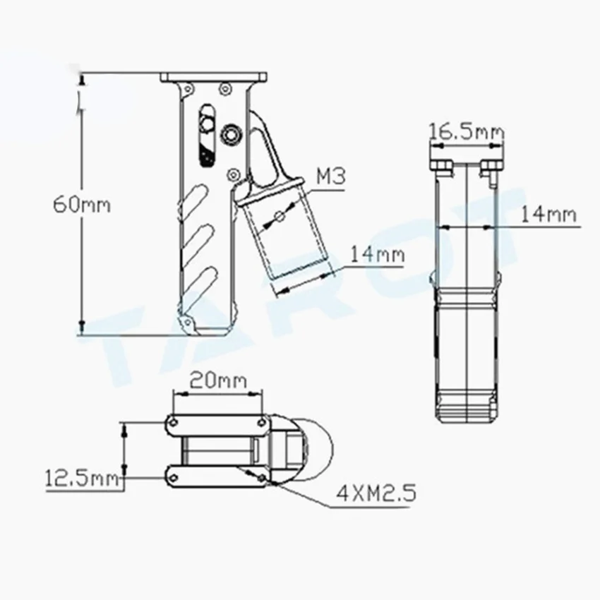 Металлическое среднее электрическое шасси Tarot-Rc TL65B45 многоосевой Дрон