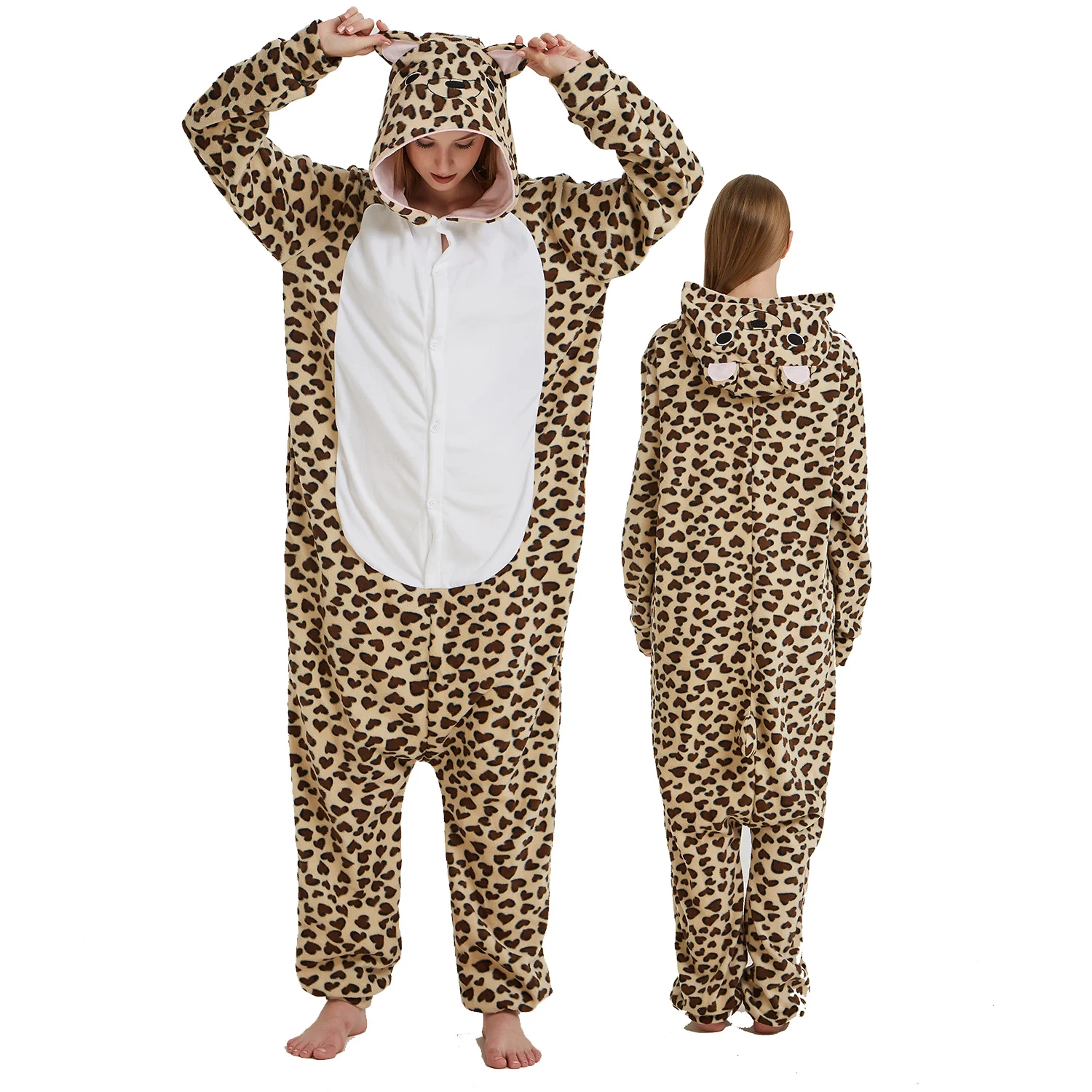 

Leopard Bear Onesies Costume Women Men Pajamas Cosplay Adults Animal Sleepwear Pyjamas Christmas Halloween Pijama Onesieshow