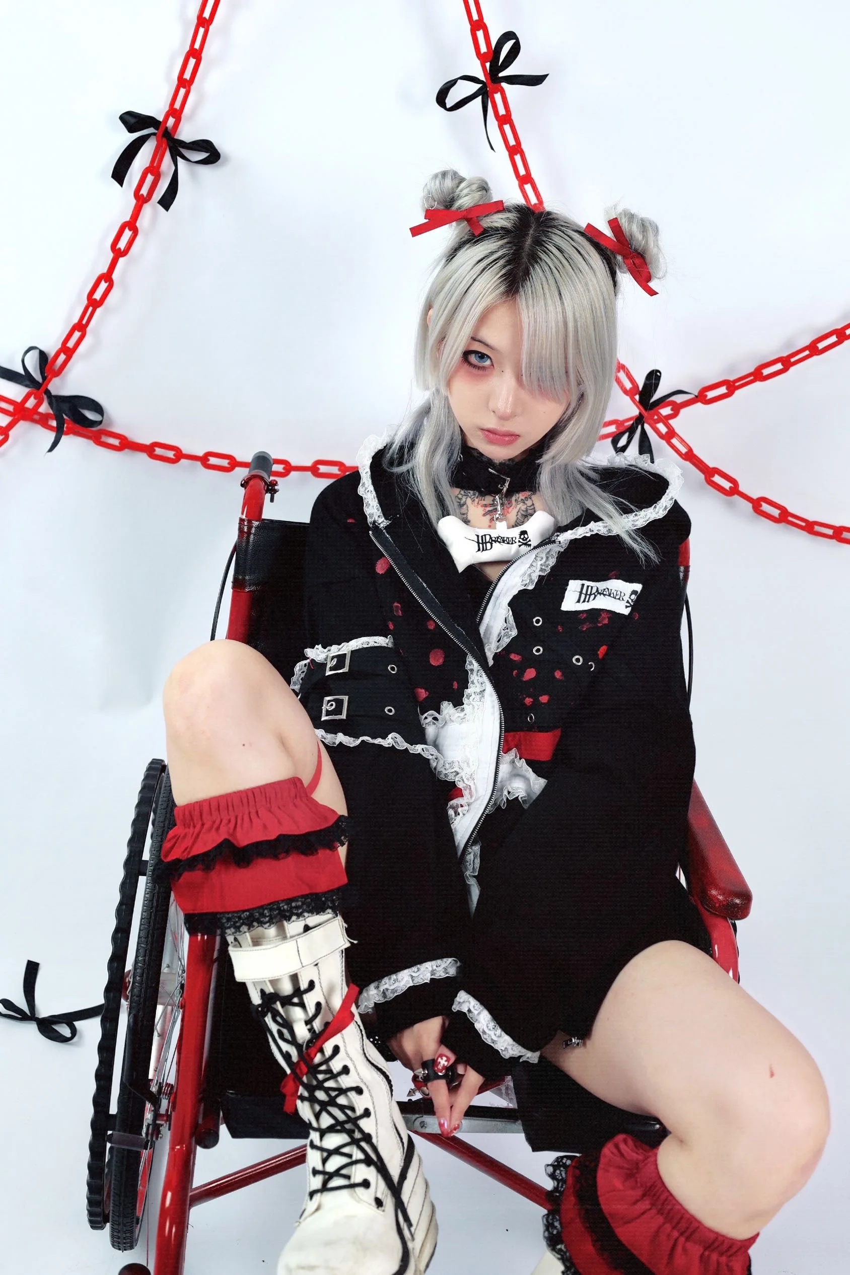 Оригинальная флисовая куртка в стиле панк японская Свободная оверсайз черного