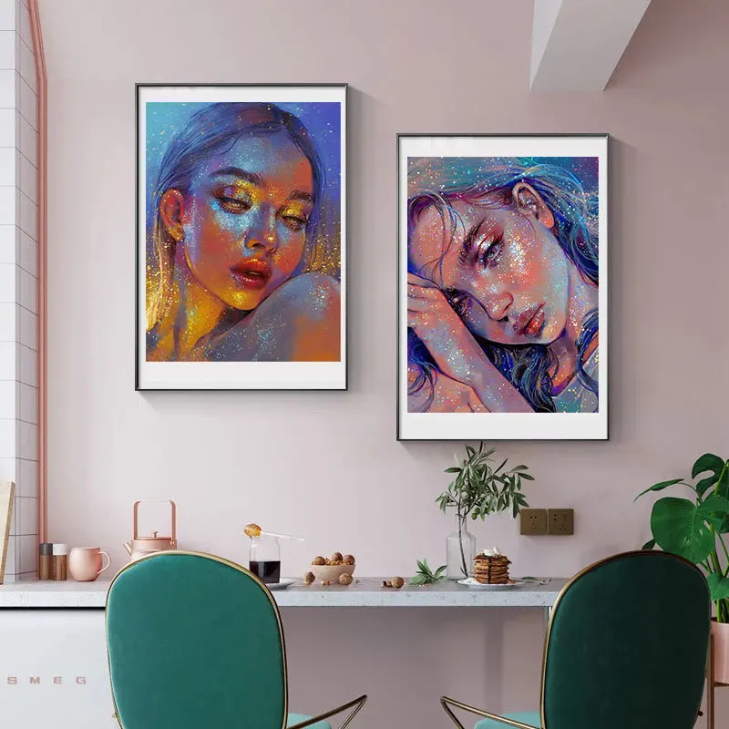 

HUACAN 5D DIY Diamond Painting Girl Handicraft Full Square Diamond Embroidery Portrait Diamond Mosaic Woman Needlework Wall Art