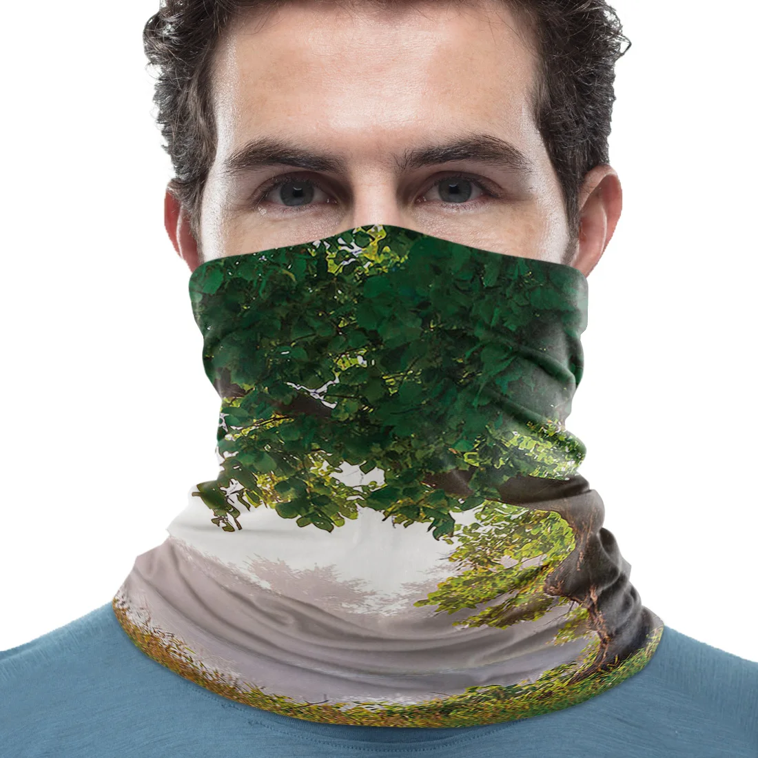 Летний независимый полнолистный дубовый шейный гаитер волшебный шарф для мужчин