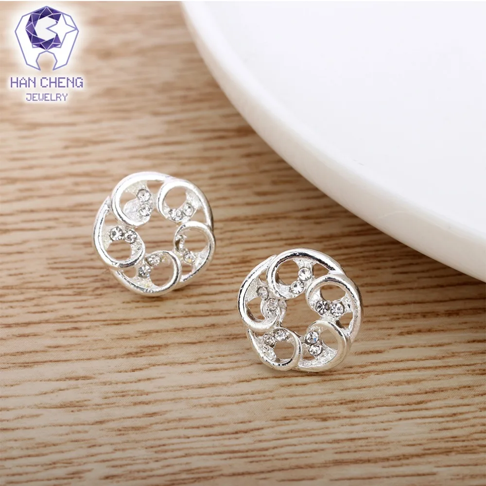 HanCheng новомодное очарование полые круглые Серебристые Плакированные гвоздь