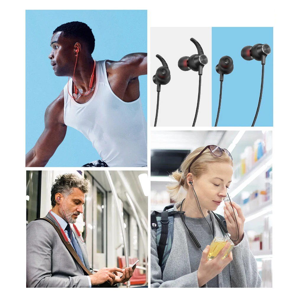 

DD9 TWS Wireless Bluetooth Earphones Magnetic Sports Running Neckband IPX5 Waterproof Sport earbuds Noise reduction Earphones